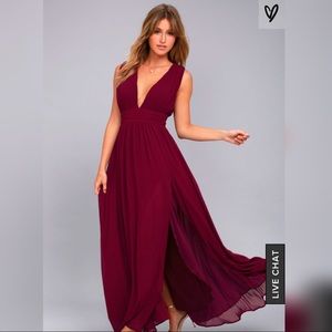 Lulus Burgundy Heavenly Hues Maxi Dress